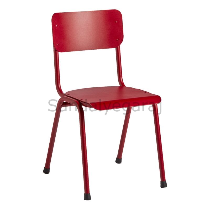 School Dış Mekan Metal Sandalye